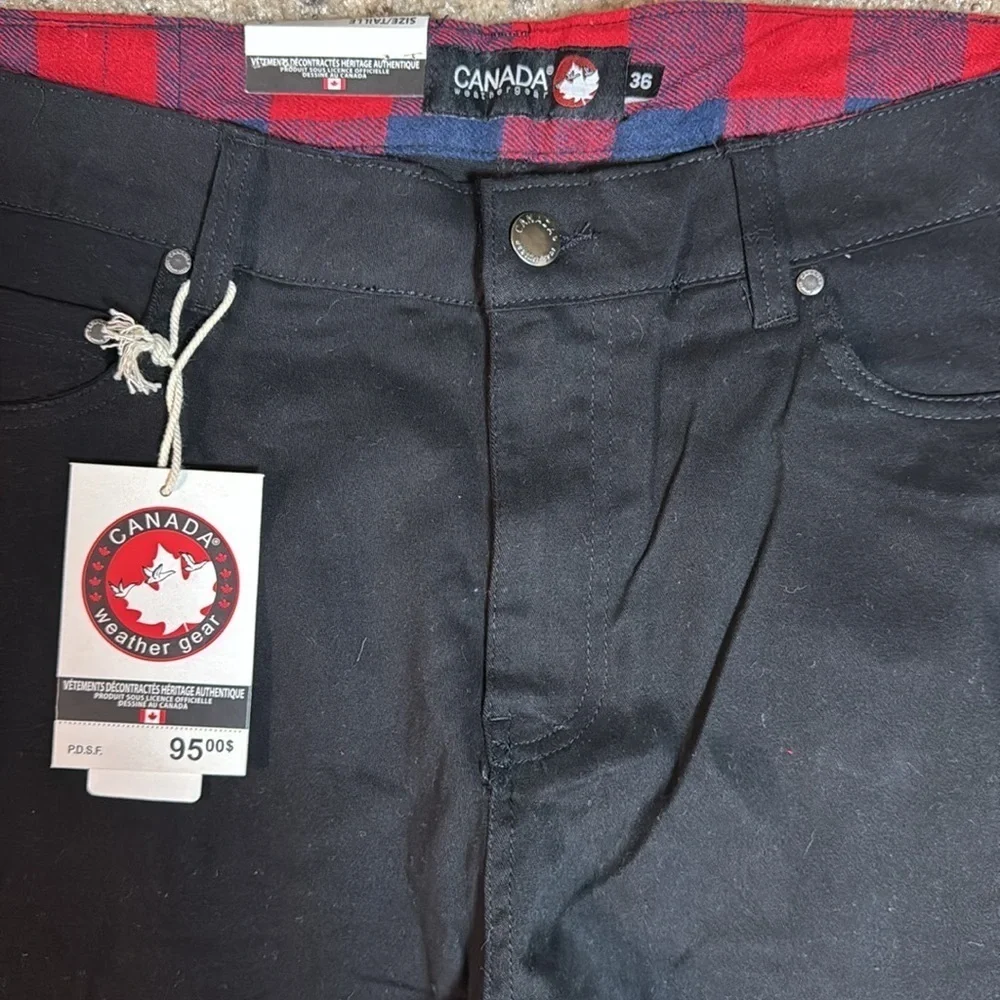 Canada Weather gear black authentic Heritage sport pants size 36 NWT
